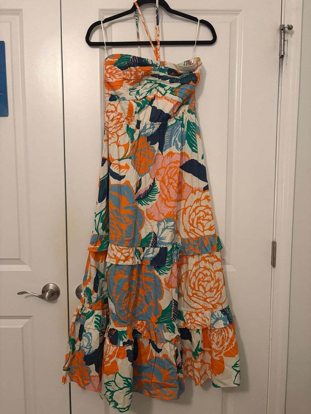 Figue June Tiered Maxi Dress in Orange